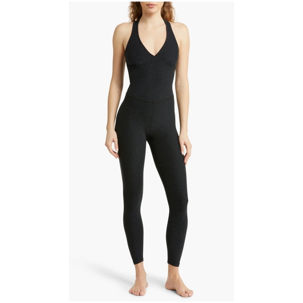Beyond Yoga Spacedye Daring Jumpsuit Gray OnePiece Athleisure Yoga Activewear XS